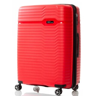 Большой чемодан V&V Travel Summer Breeze на 115/125 л весом 4,3 кг из полипропилена Красный